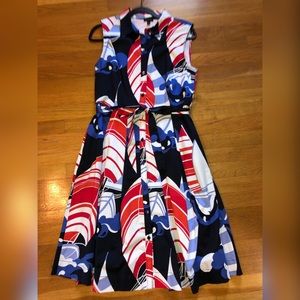 Talbots Nautical belted dress size 12